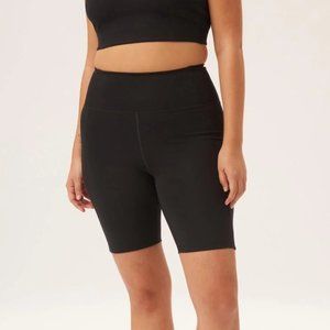 Girlfriend Collective Black High-Rise Bike Short Large